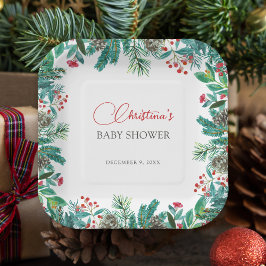 Weihnachts-Weihnachtsgeschlecht-neutral Pappteller