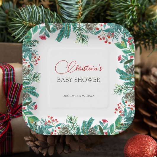 Weihnachts-Weihnachtsgeschlecht-neutral Pappteller