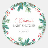 Weihnachts-Weihnachtsgeschlecht-neutral Personalis Runder Aufkleber (Vorderseite)