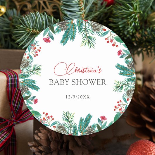 Weihnachts-Weihnachtsgeschlecht-neutral Personalis Runder Aufkleber