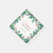 Weihnachts-Weihnachtsgeschlecht-neutral Personalis Serviette (Ecke)