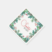 Weihnachts-Weihnachtsgeschlecht-neutral Serviette (Ecke)