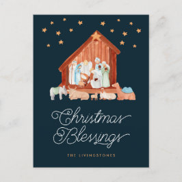 Weihnachts-Weihnachtsgesegnung Foto Religiös Feiertagspostkarte