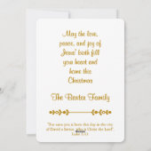 Weihnachts-Weihnachtsgesegnung Religiös Feiertagskarte (Rückseite)