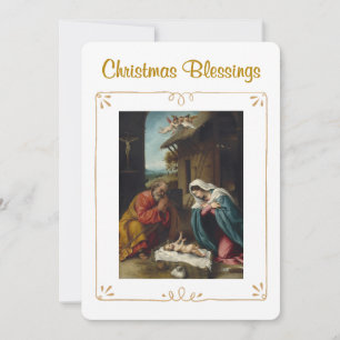 Weihnachts-Weihnachtsgesegnung Religiös Feiertagskarte