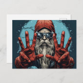 Weihnachts Weihnachtsgestein mit Metal Rock und Ro Ankündigungspostkarte (Vorne/Hinten)