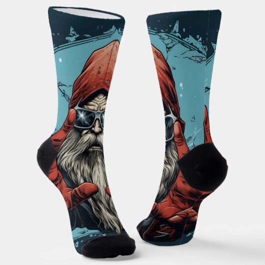 Weihnachts Weihnachtsgestein mit Metal Rock und Ro Socken (Gewinkelt)