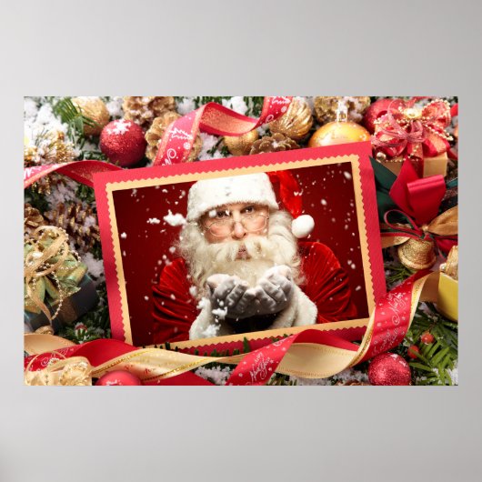 Weihnachts-Weihnachtsgestempel / DEIN FOTO Poster (Vorne)