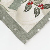 Weihnachts-Weihnachtsglocken D20 Fleece Blanket (Ecke)