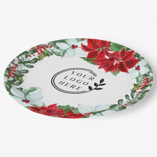 Weihnachts-Weihnachtsgottesloge für Feiertage-Part Pappteller (Schrägansicht)