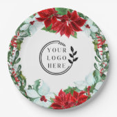 Weihnachts-Weihnachtsgottesloge für Feiertage-Part Pappteller (Vorderseite)