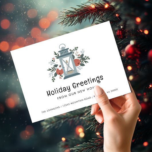 Weihnachts-Weihnachtsgrüße Neue Zuhause Ankündigung