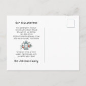 Weihnachts-Weihnachtsgrüße Neue Zuhause Ankündigungspostkarte (Rückseite)