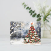 Weihnachts Weihnachtsgrüße Weihnachtsgeschenk-Szen Postkarte (Stehend Vorderseite)