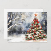 Weihnachts Weihnachtsgrüße Weihnachtsgeschenk-Szen Postkarte (Vorne/Hinten)