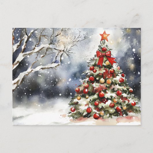 Weihnachts Weihnachtsgrüße Weihnachtsgeschenk-Szen Postkarte (Vorderseite)
