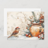 Weihnachts Weihnachtsgrüße Weihnachtsgeschenk-Szen Postkarte (Vorne/Hinten)