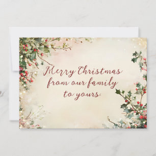 Weihnachts-Weihnachtsgrüßkarte mit Holm Feiertagskarte