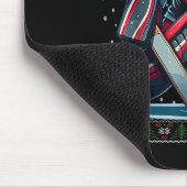 Weihnachts Weihnachtshockey Goalie Ugly Weihnachte Mousepad (Ecke)