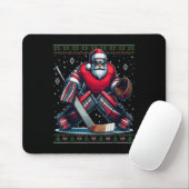 Weihnachts Weihnachtshockey Goalie Ugly Weihnachte Mousepad (Mit Mouse)