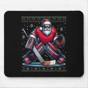 Weihnachts Weihnachtshockey Goalie Ugly Weihnachte Mousepad