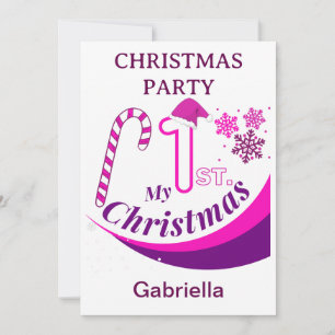 Weihnachts-Weihnachtsjause "Meine 1. Weihnachtszei Einladung