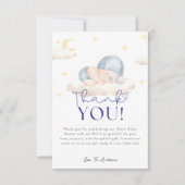 Weihnachts-Weihnachtsjunge Dusche Danke-Karte Dankeskarte (Vorderseite)