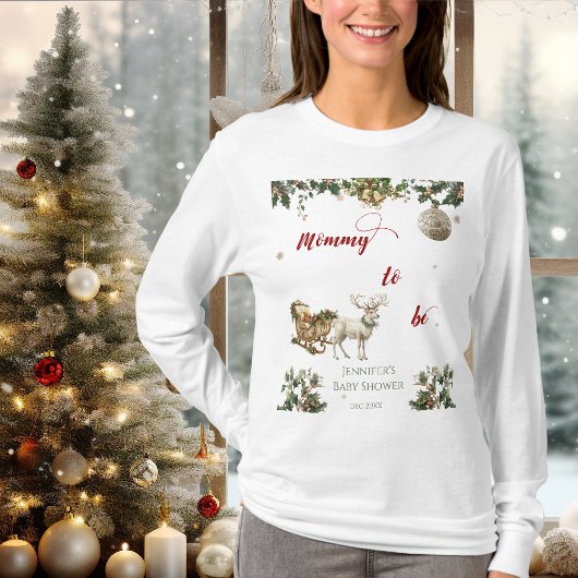 Weihnachts-Weihnachtsjunges Winter Hirsche Mommy z T-Shirt