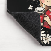 Weihnachts-Weihnachtskaffee Blume Kinder Santa Wom Mousepad (Ecke)