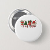 Weihnachts-Weihnachtskaffee Funny Holiday Liebe Button (Vorne & Hinten)