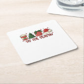 Weihnachts-Weihnachtskaffee Funny Holiday Liebe Rechteckiger Pappuntersetzer (angewinkelt)