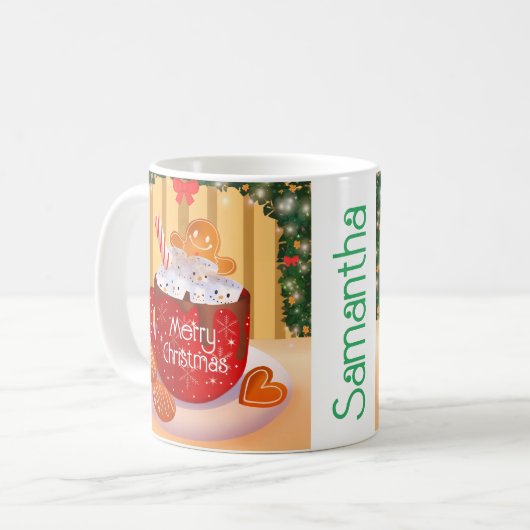 Weihnachts-Weihnachtskalender Kaffeetasse (Vorderseite Links)