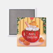 Weihnachts-Weihnachtskalender Magnet (Vorderseite/Rückseite)