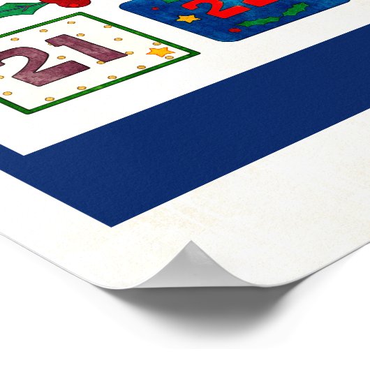 Weihnachts-Weihnachtskalender Poster (Ecke)