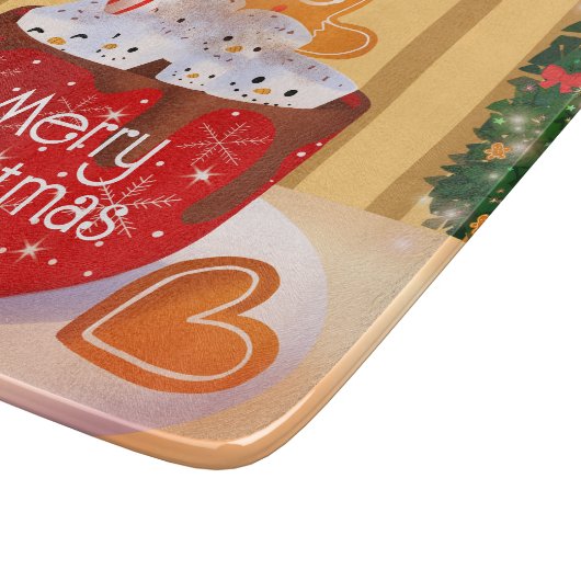 Weihnachts-Weihnachtskalender Schneidebrett (Ecke)