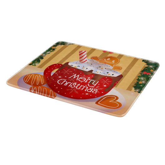 Weihnachts-Weihnachtskalender Schneidebrett (Ecke)