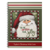 Weihnachts-Weihnachtskalender von Weihnachten Grün Notizblock (Vorderseite)