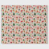 Weihnachts Weihnachtskandy Cane Ingwergebäck Geschenkpapier (Flach)