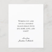 Weihnachts-Weihnachtskarte (Rückseite)