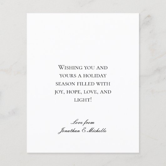 Weihnachts-Weihnachtskarte (Rückseite)