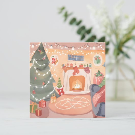 Weihnachts-Weihnachtskarte (Stehend Vorderseite)