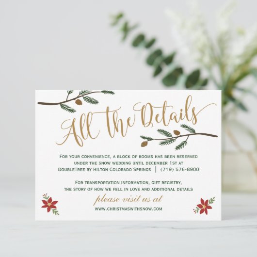 Weihnachts-Weihnachtskarte Begleitkarte (Stehend Vorderseite)