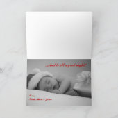 Weihnachts-Weihnachtskarte des Weihnachtsmanns Feiertagskarte (Innenseite)