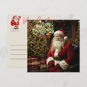 Weihnachts-Weihnachtskarte des Weihnachtsmanns Mitteilungskarte (Vorne/Hinten)