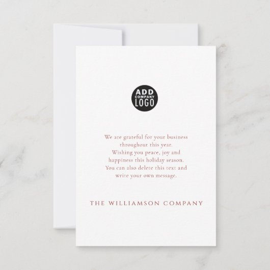 Weihnachts-Weihnachtskarte Einladung (Rückseite)