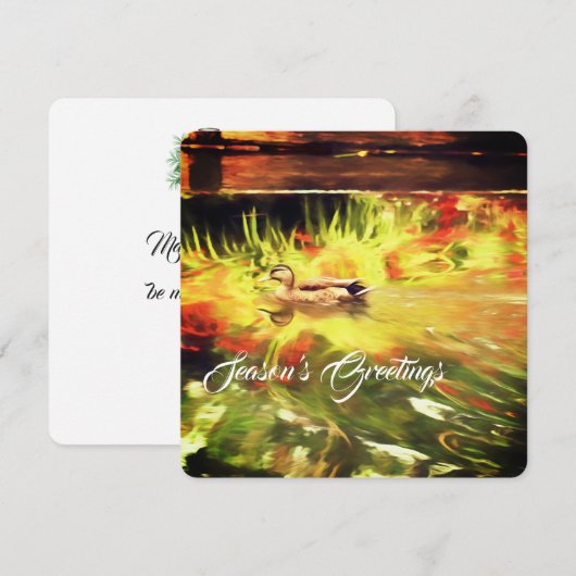 Weihnachts-Weihnachtskarte Feiertagskarte (Vorne/Hinten)