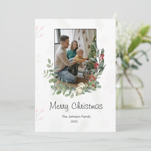 Weihnachts-Weihnachtskarte Feiertagskarte (Stehend Vorderseite)