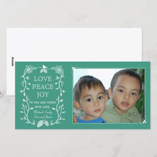 Weihnachts-Weihnachtskarte Feiertagskarte (Vorne/Hinten)