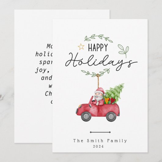 Weihnachts-Weihnachtskarte Feiertagskarte (Vorne/Hinten)