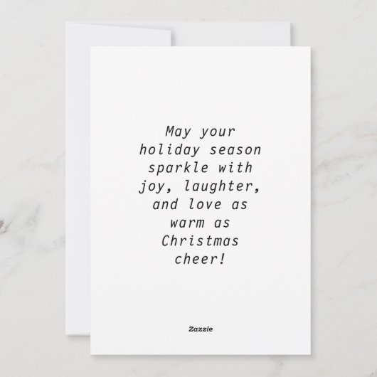 Weihnachts-Weihnachtskarte Feiertagskarte (Rückseite)